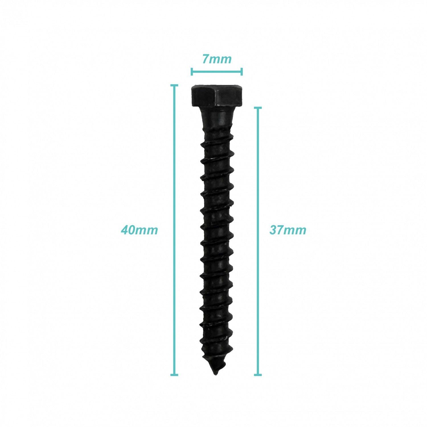 Tornillo tirafondo 3/16 x 1.1/2 pulgadas negro 100 unidades-2
