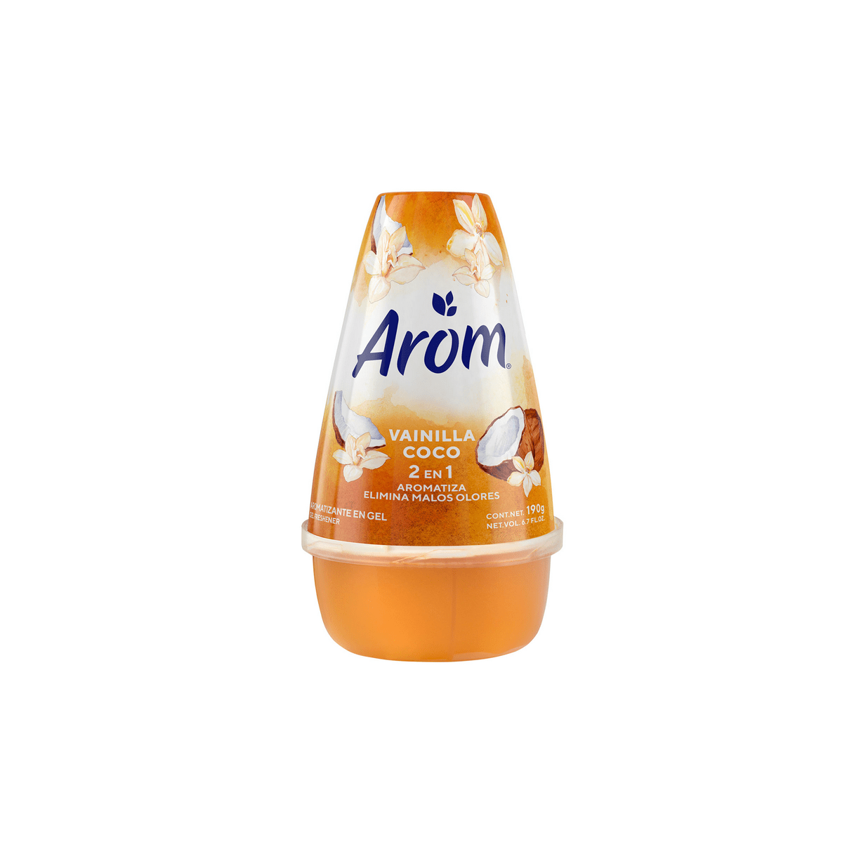 Desodorante ambiental AROM Cono gel 190 g vainilla coco-1