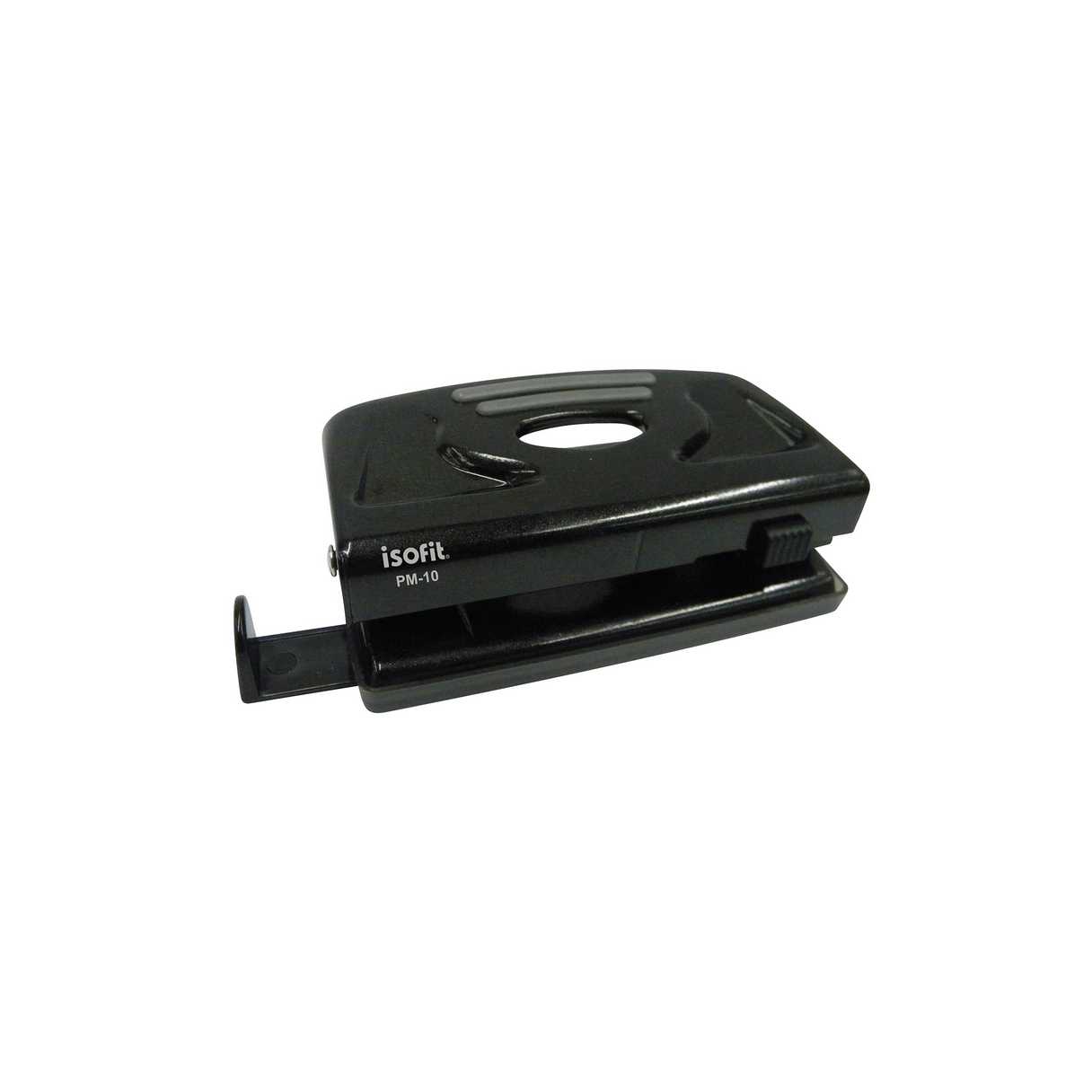 Perforador ISOFIT PM-10 con guía 10 hojas negro-1