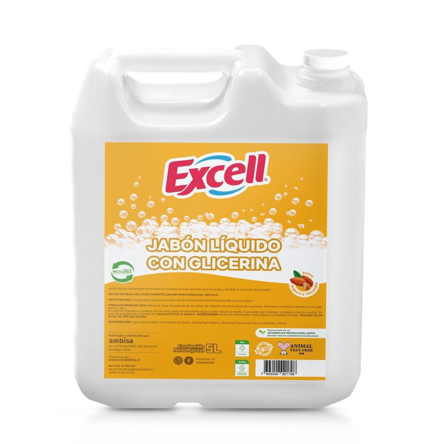 Jabón líquido Excell glicerina yogurt y almendras 5 L-0