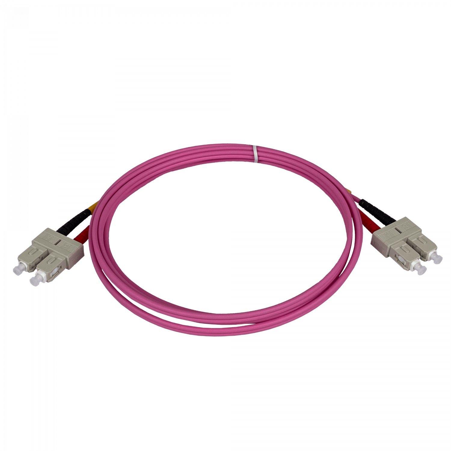 Jumper de fibra óptica SC-SC OM4 multimodo 2 m 50/125 um-2
