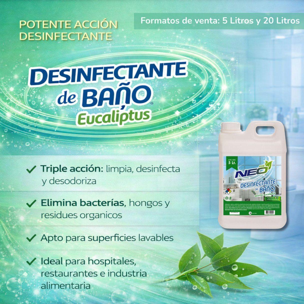 Desinfectante de baño NEO Eucaliptus 5 L triple acción-2