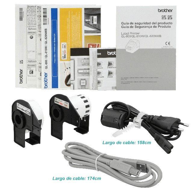 Impresora térmica Brother DK 300 62 mm 300x600 dpi con auto corte-3