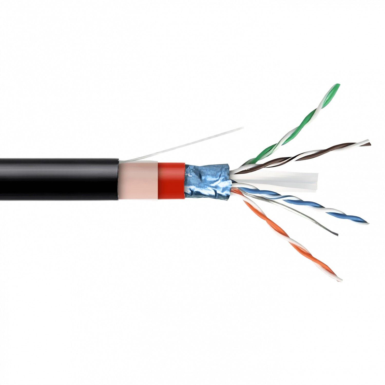 Cable F/UTP Furukawa CAT6 23 AWG unifilar por metro negro-0
