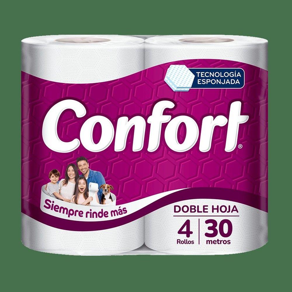 Papel higiénico Confort doble hoja 30 m 4 rollos-1