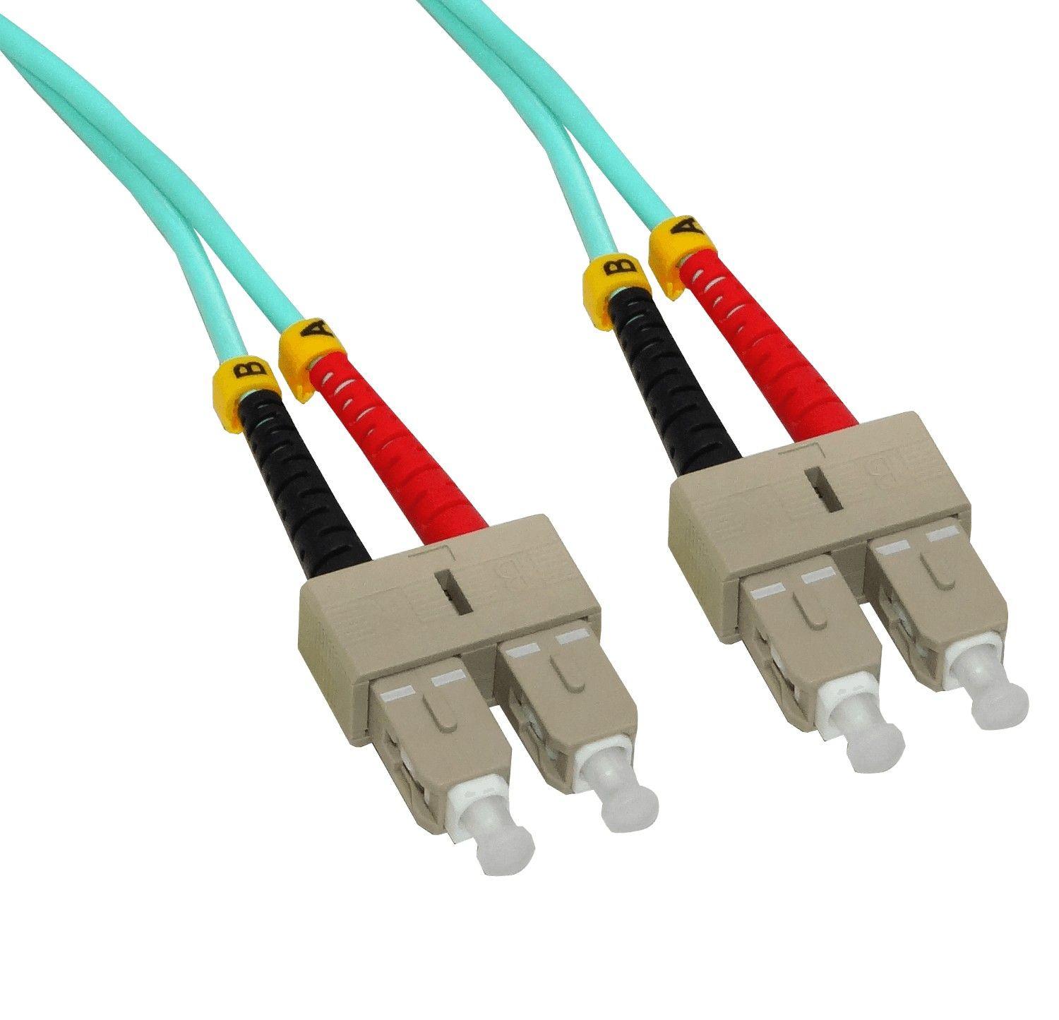 Jumper de fibra óptica OM3 3 m multimodo duplex 50/125 um LSZH-3