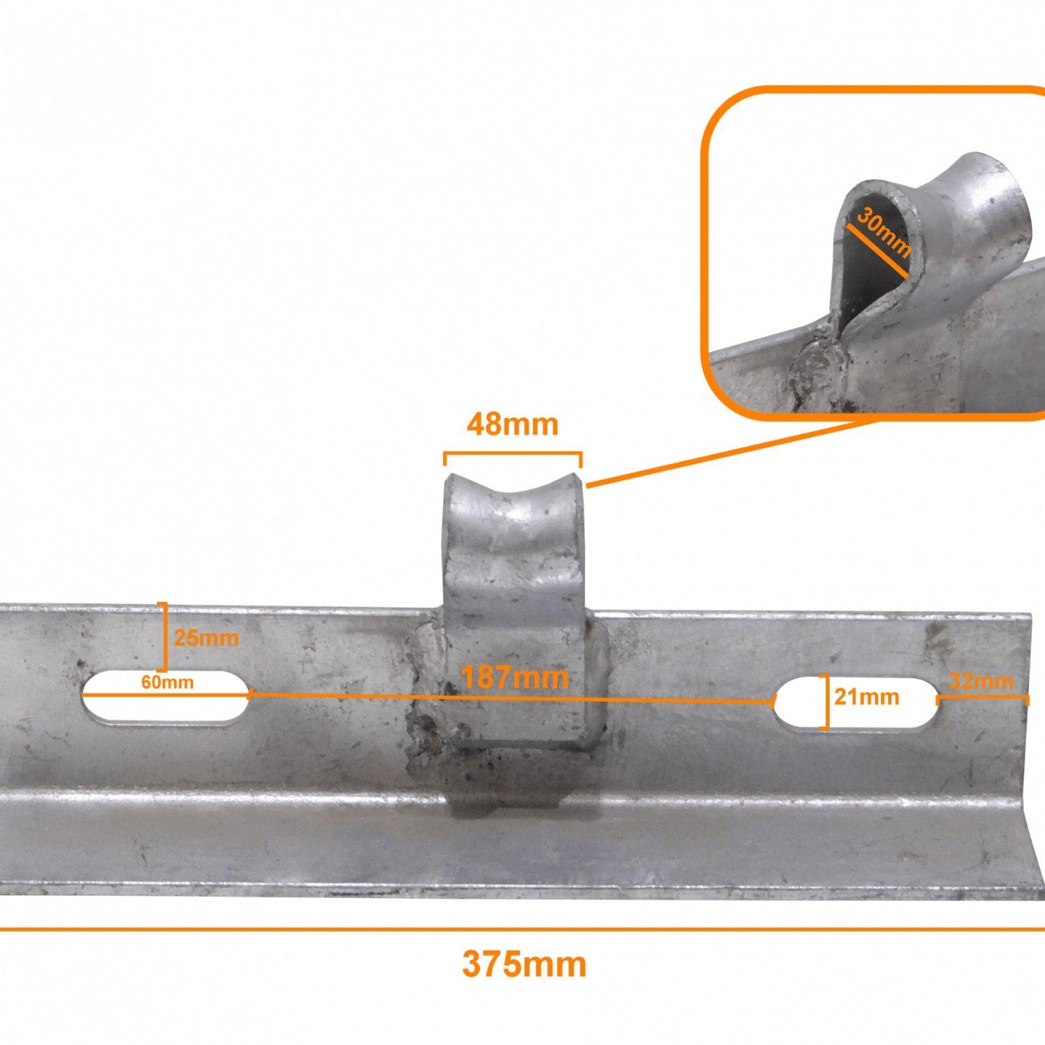 Riostra cruceta de remate fierro 79x79x6x375 mm para poste-4
