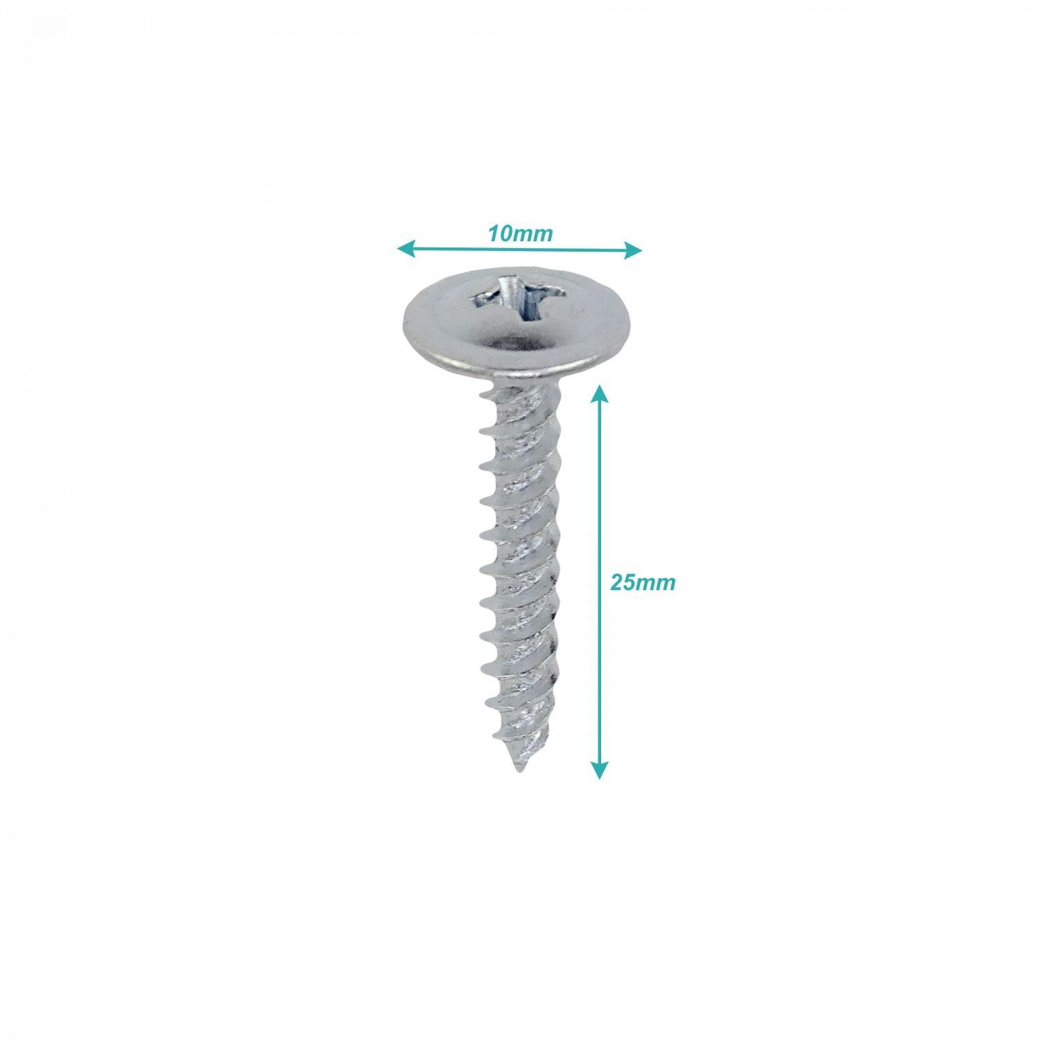 Tornillo punta lenteja cruz 8 x 1 pulgada zinc 100 unidades-3