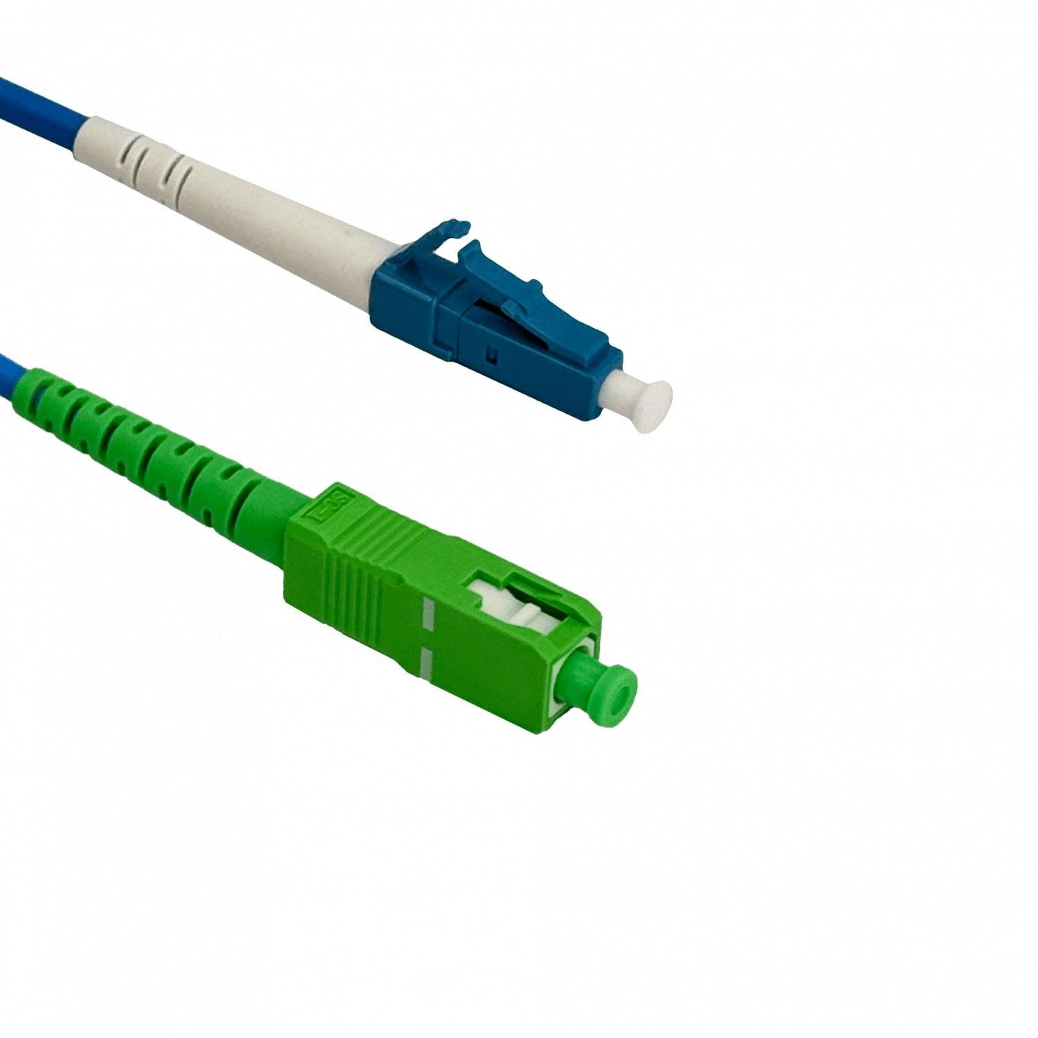 Jumper de fibra óptica LC/UPC a SC/APC 1 m 9/125 um blindado-1