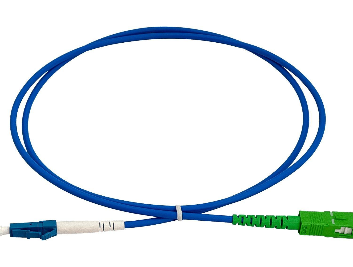 Jumper de fibra óptica LC/UPC a SC/APC 1 m 9/125 um blindado-2