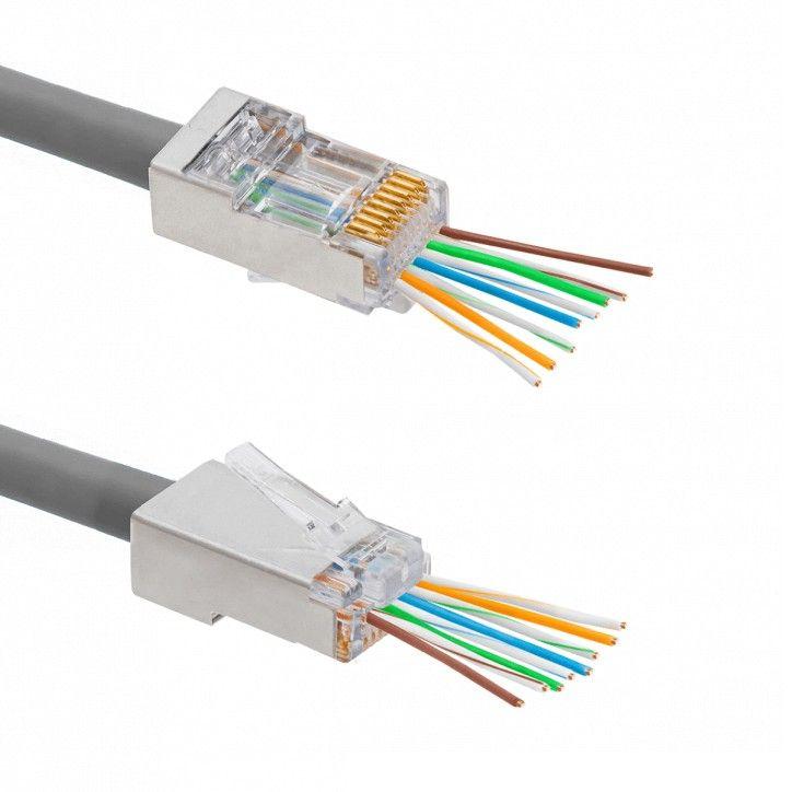 Conector RJ45 metálico Cat6 FTP STP unid 50-4