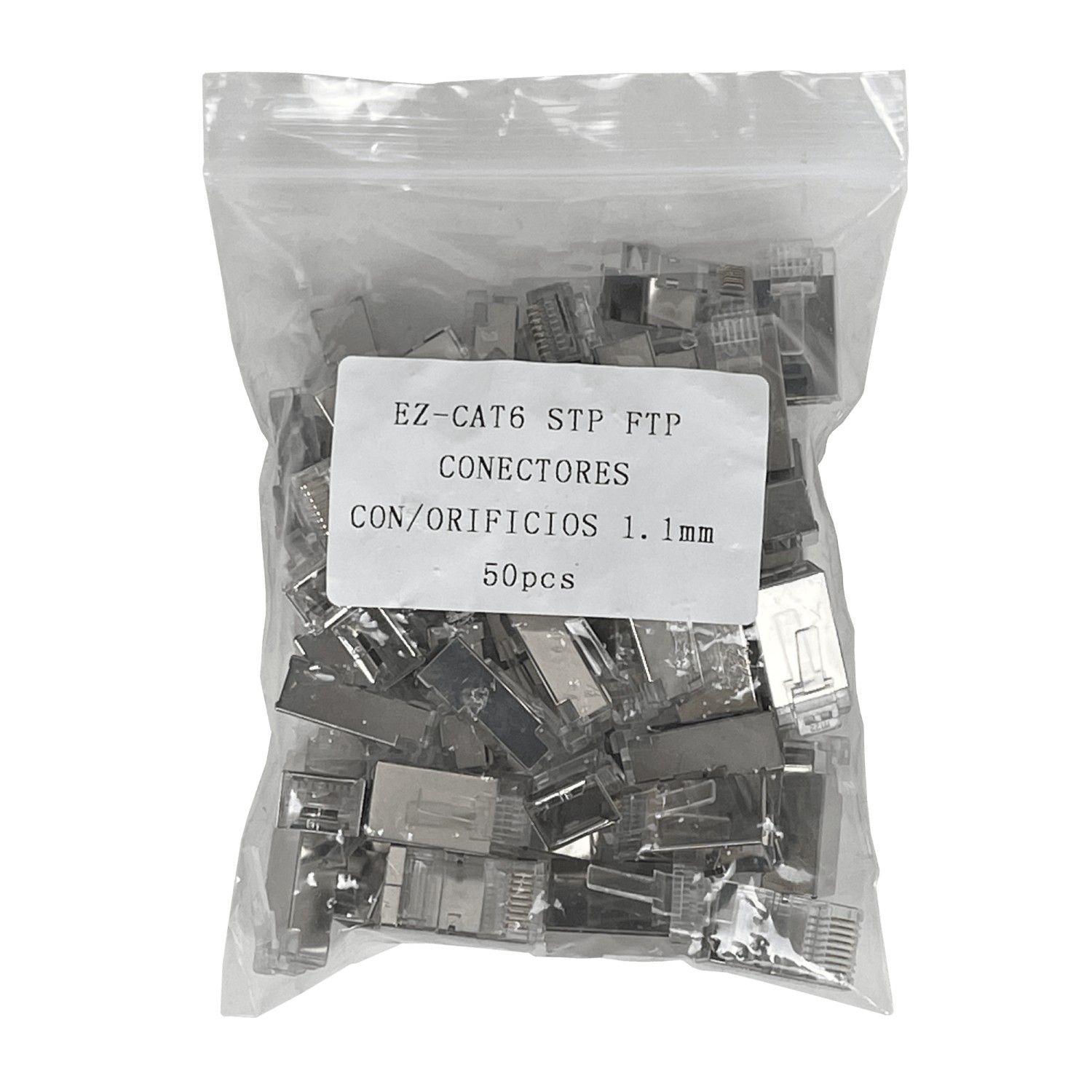Conector RJ45 metálico Cat6 FTP STP unid 50-5