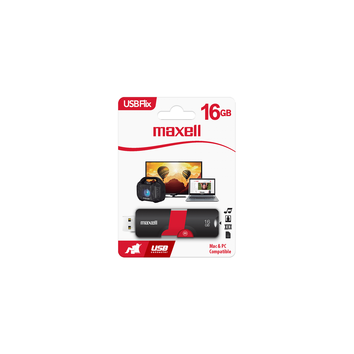 Pendrive Maxell Flix 16 GB USB 2.0-1