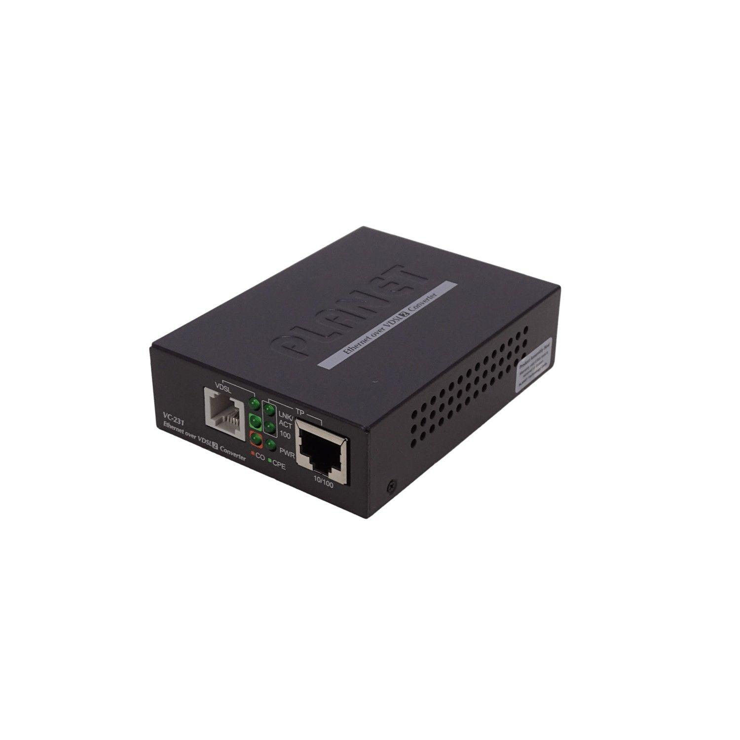 Adaptador Planet Ethernet over VDSL 1,4 km master/slave con 4 DIP-1