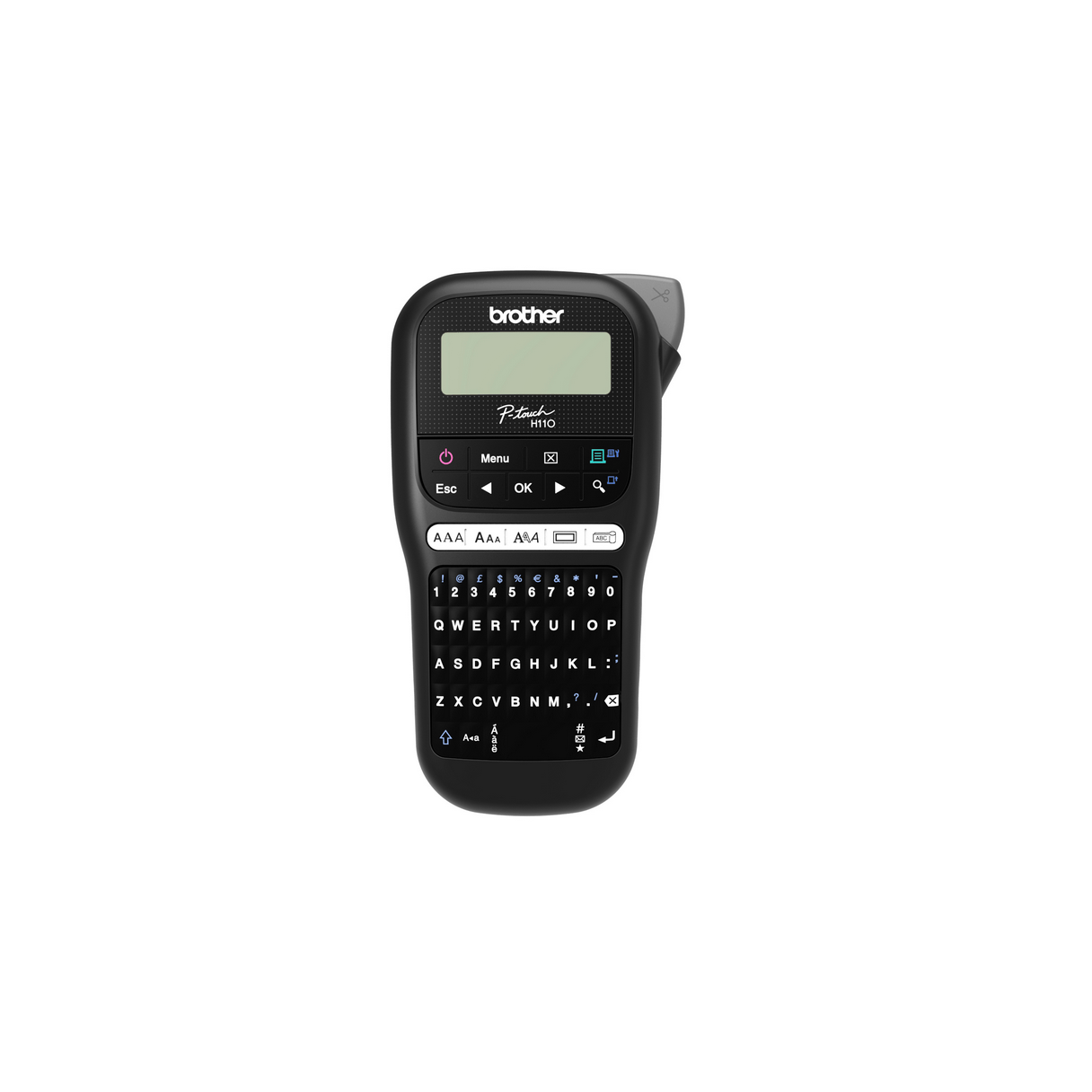 Rotulador portátil Brother PT-H110BK con LCD gráfico-0