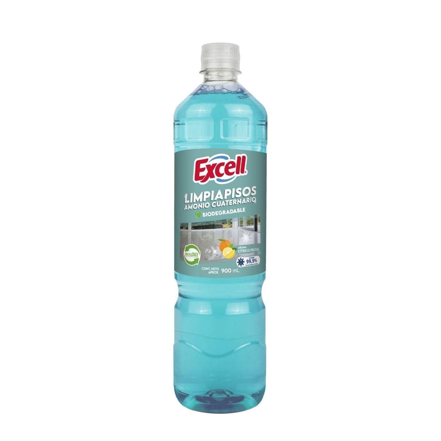Limpiador de piso desinfectante Excell 900 ml aroma cítrico frutal-0