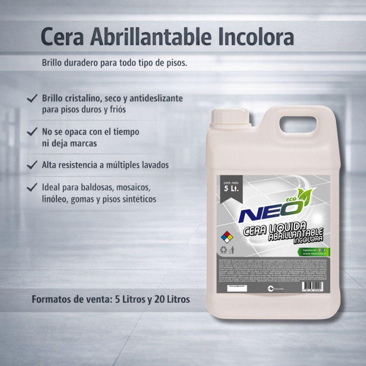 Cera líquida NEO abrillantable 5 L incolora-1