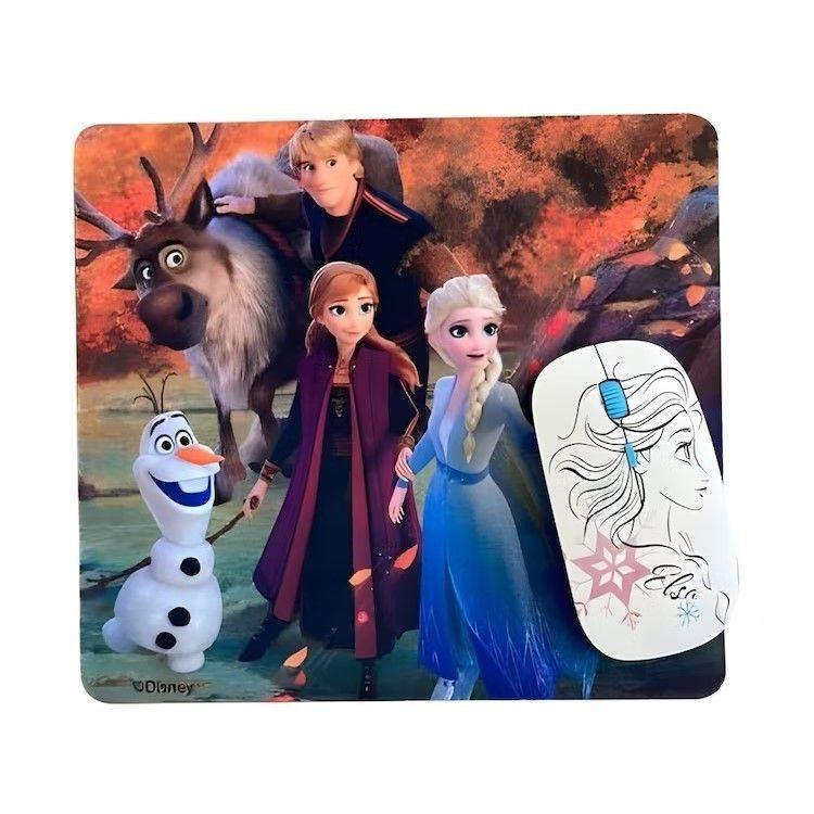 Kit de mouse inalámbrico y mouse pad Disney Frozen-0