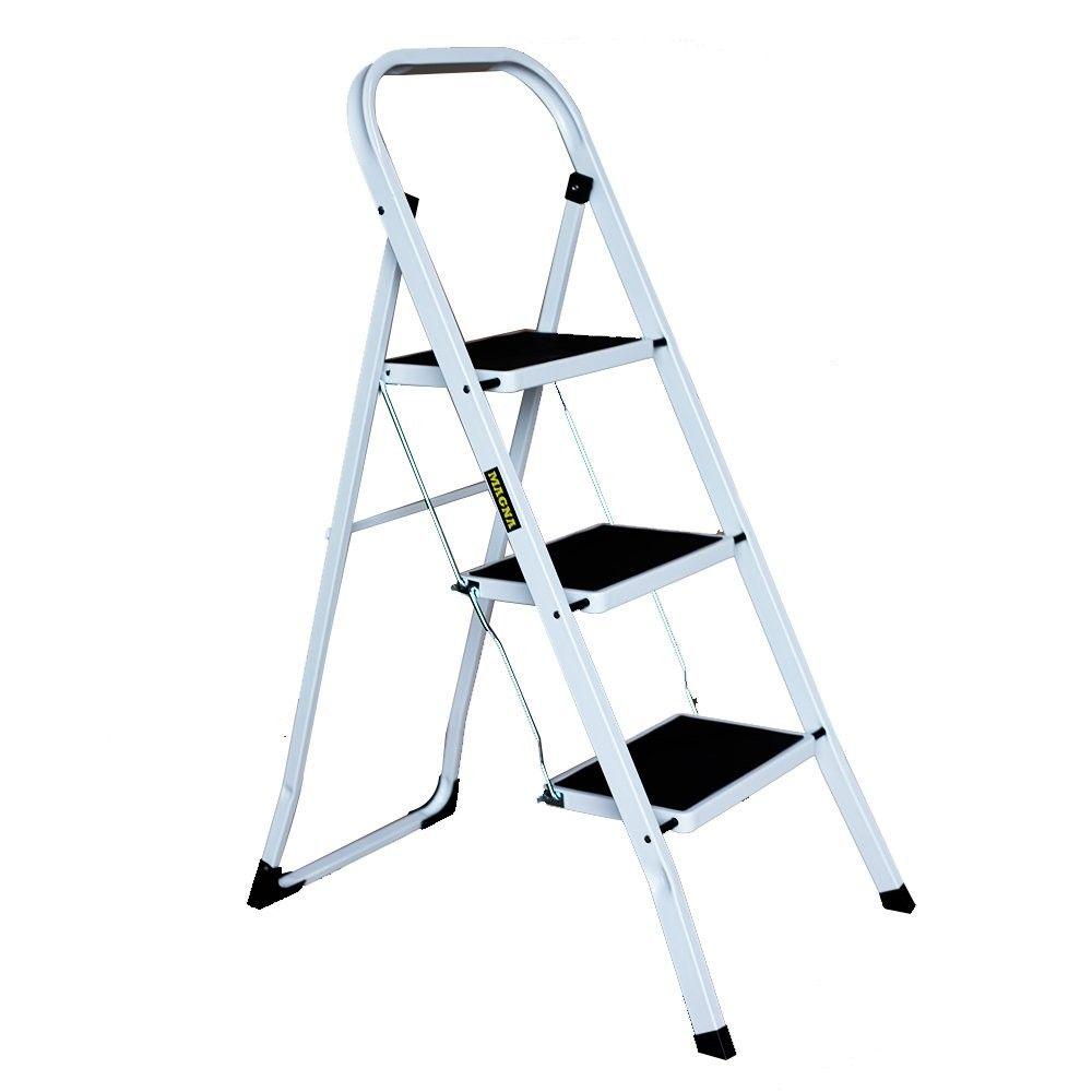 Escalera Secowash metálica 3 niveles antideslizantes-0