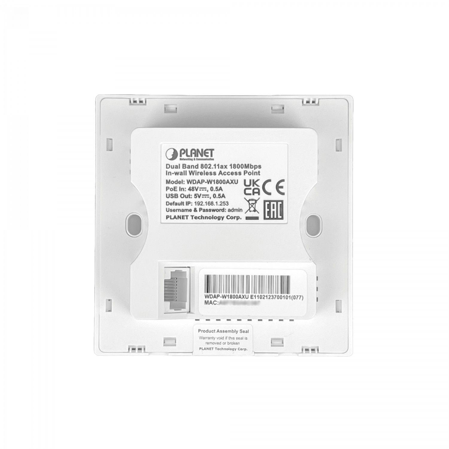 Punto de acceso Planet 1800AX 2,4/5 GHz 600/1200 Mbps USB-C-2