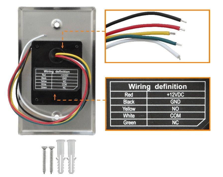 Pulsador ZK No-Touch 10 cm placa metálica IP65-2