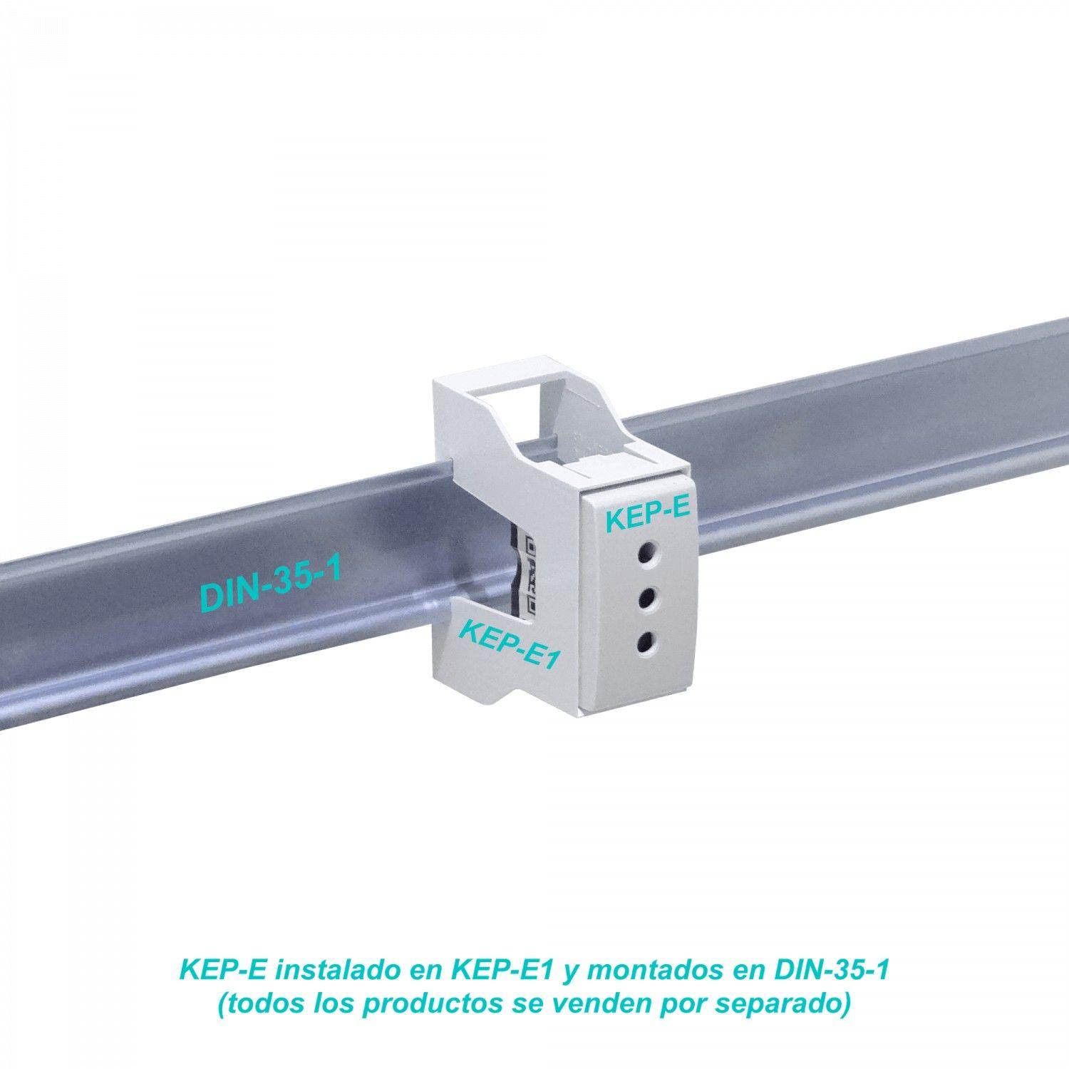 Porta 1 módulo Kalop KEP para riel DIN 35 mm ancho 28 mm alto 65 mm-4