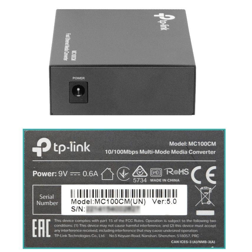 Convertidor TP-Link MM 100 Mbps 2 km 850 nm-4