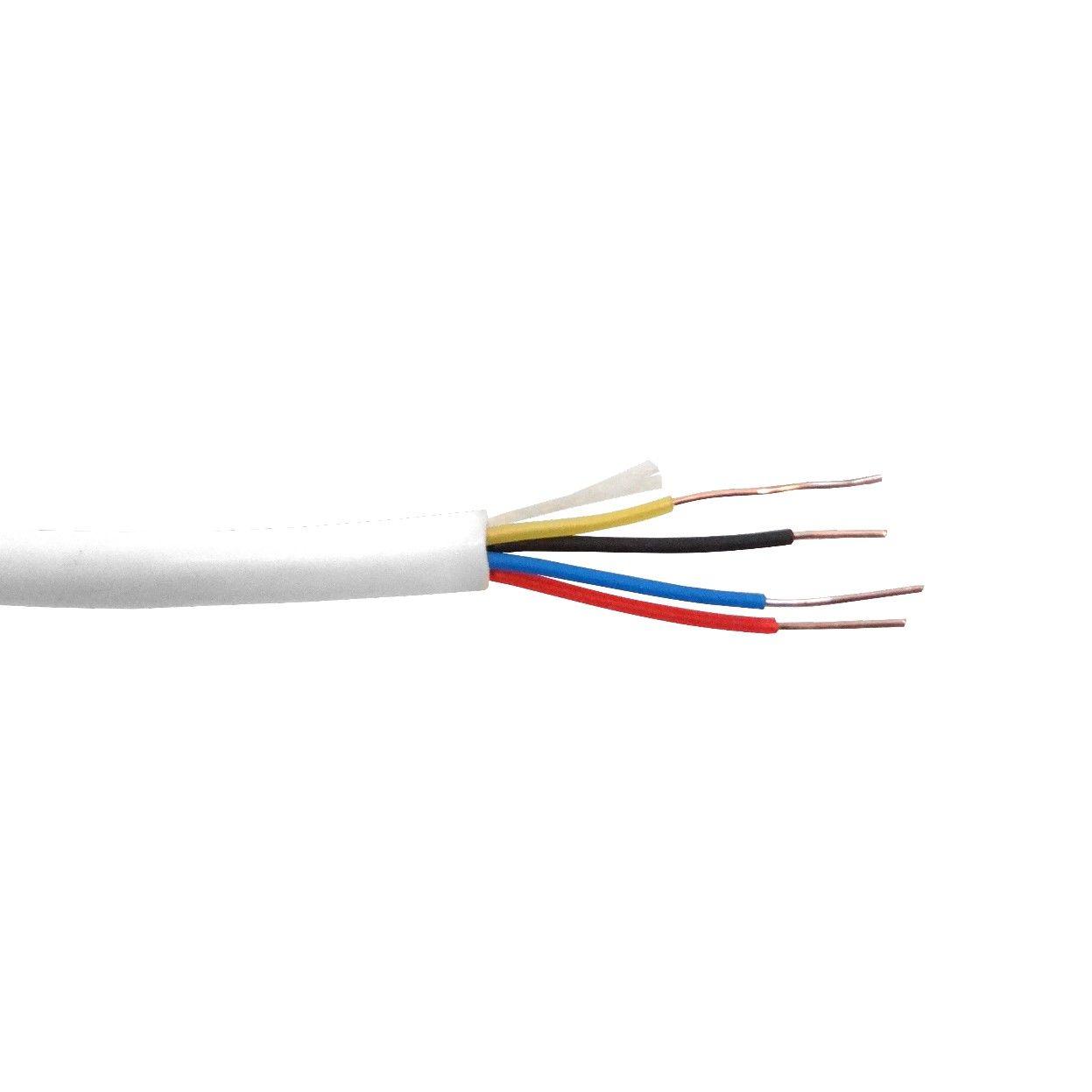 Alambre de aleación 24 AWG 4-Pin 100 m redondo blanco-2