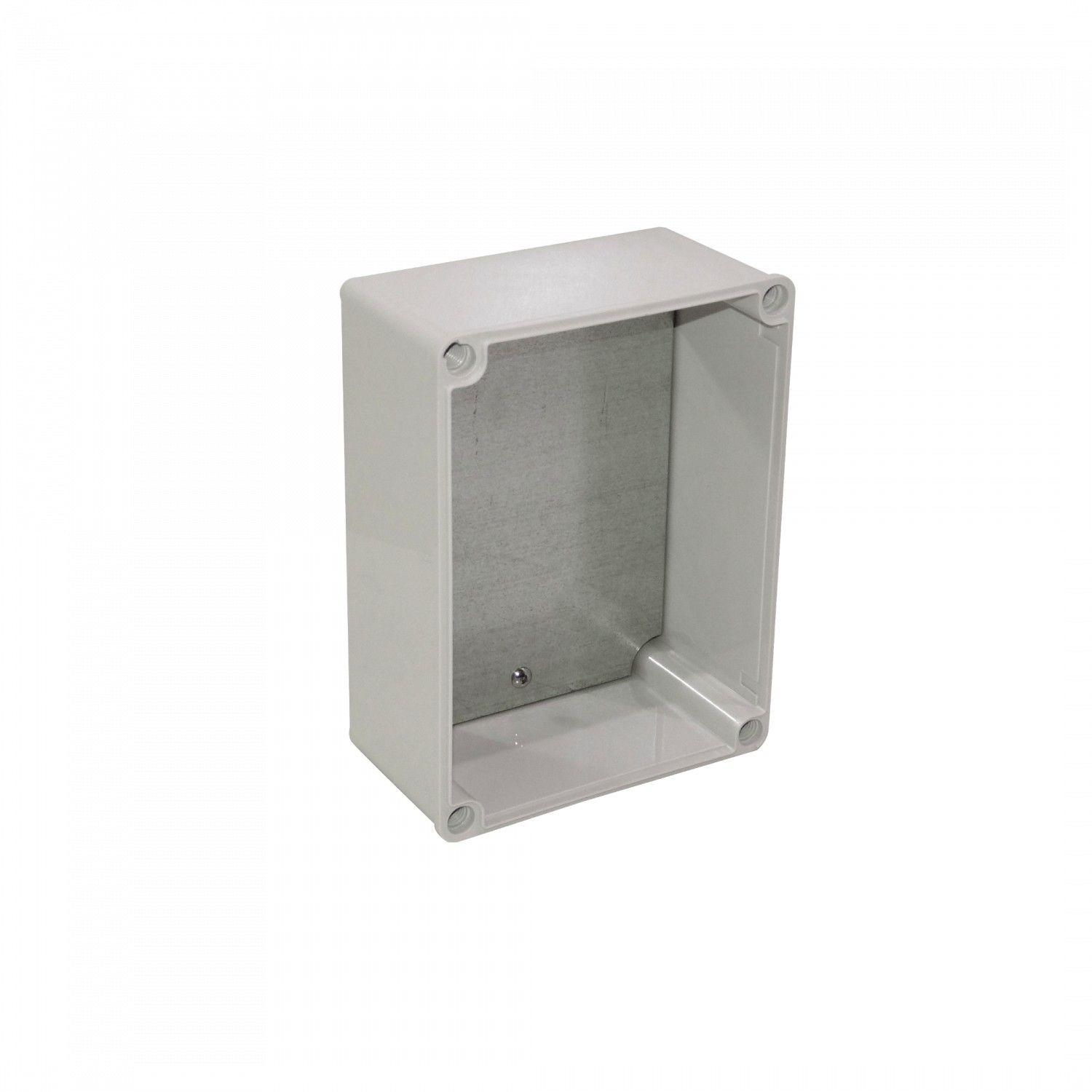 Caja ABS 150x200x130 mm IP66 con tapa transparente y placa de aluminio-3