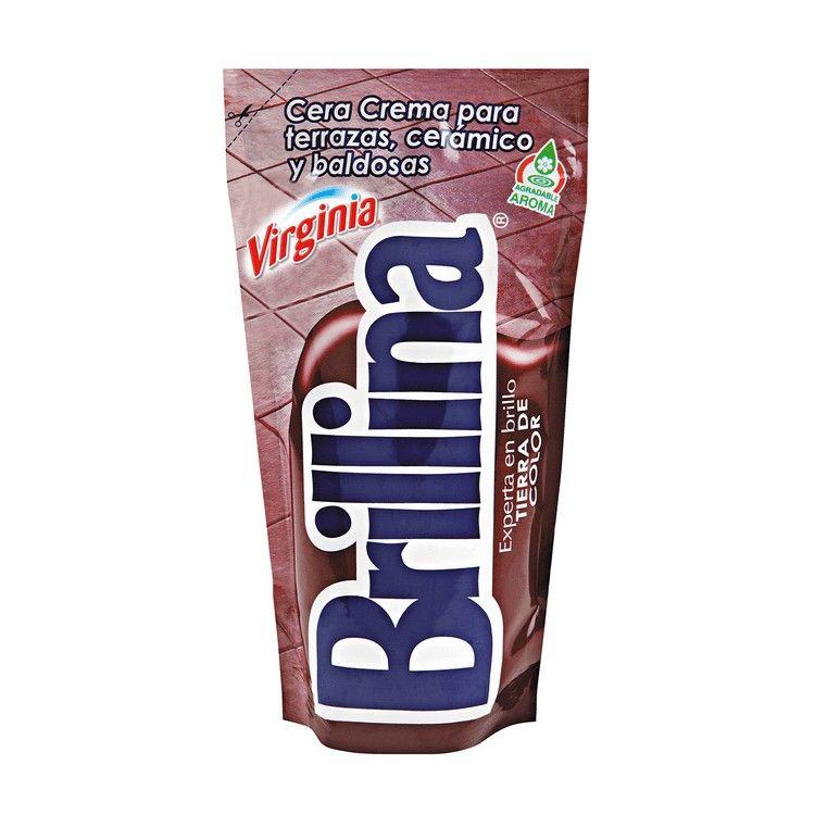 Cera en crema Brillina 340 cc color tierra-0