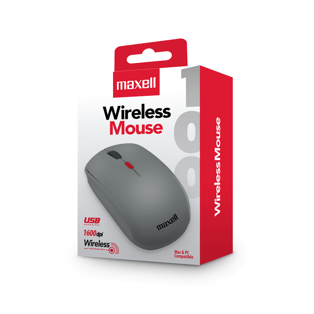 Mouse inalámbrico Maxell USB gris-2