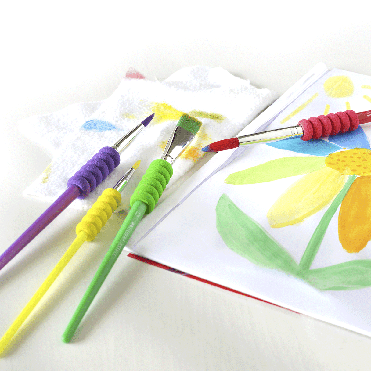 Pincel Faber Castell Set de 4 unidades con grip-2