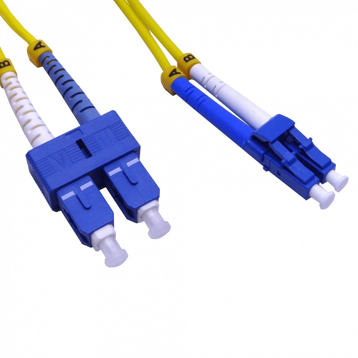 Cable de fibra óptica LC-SC/UPC Monomodo Duplex 1 m 9/125 um 3 mm-3