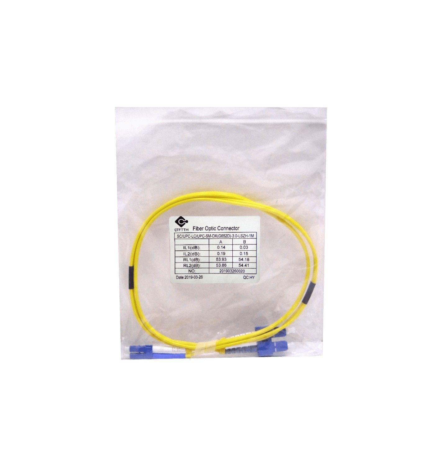 Cable de fibra óptica LC-SC/UPC Monomodo Duplex 1 m 9/125 um 3 mm-4