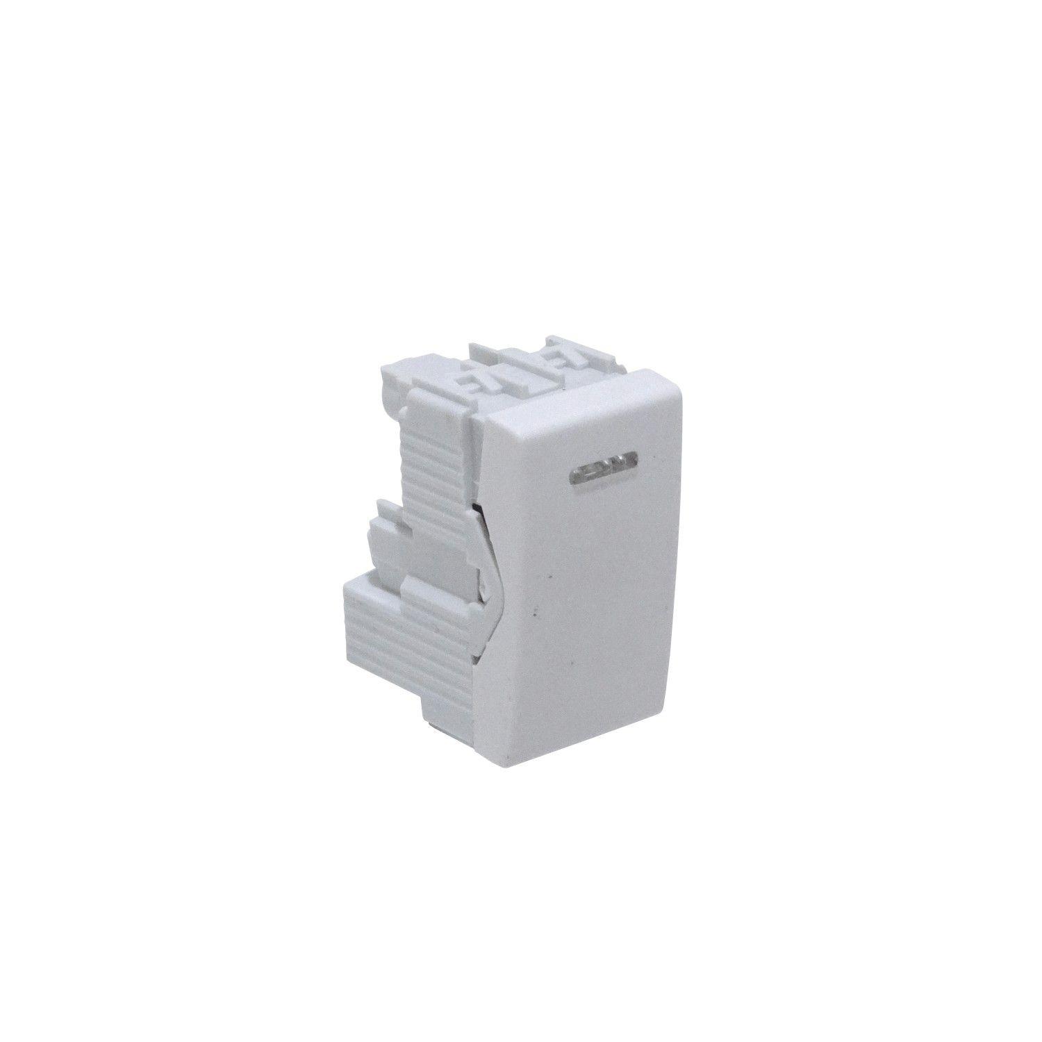 Pulsador Kalop unipolar 16 A 250 V con timbre blanco-1