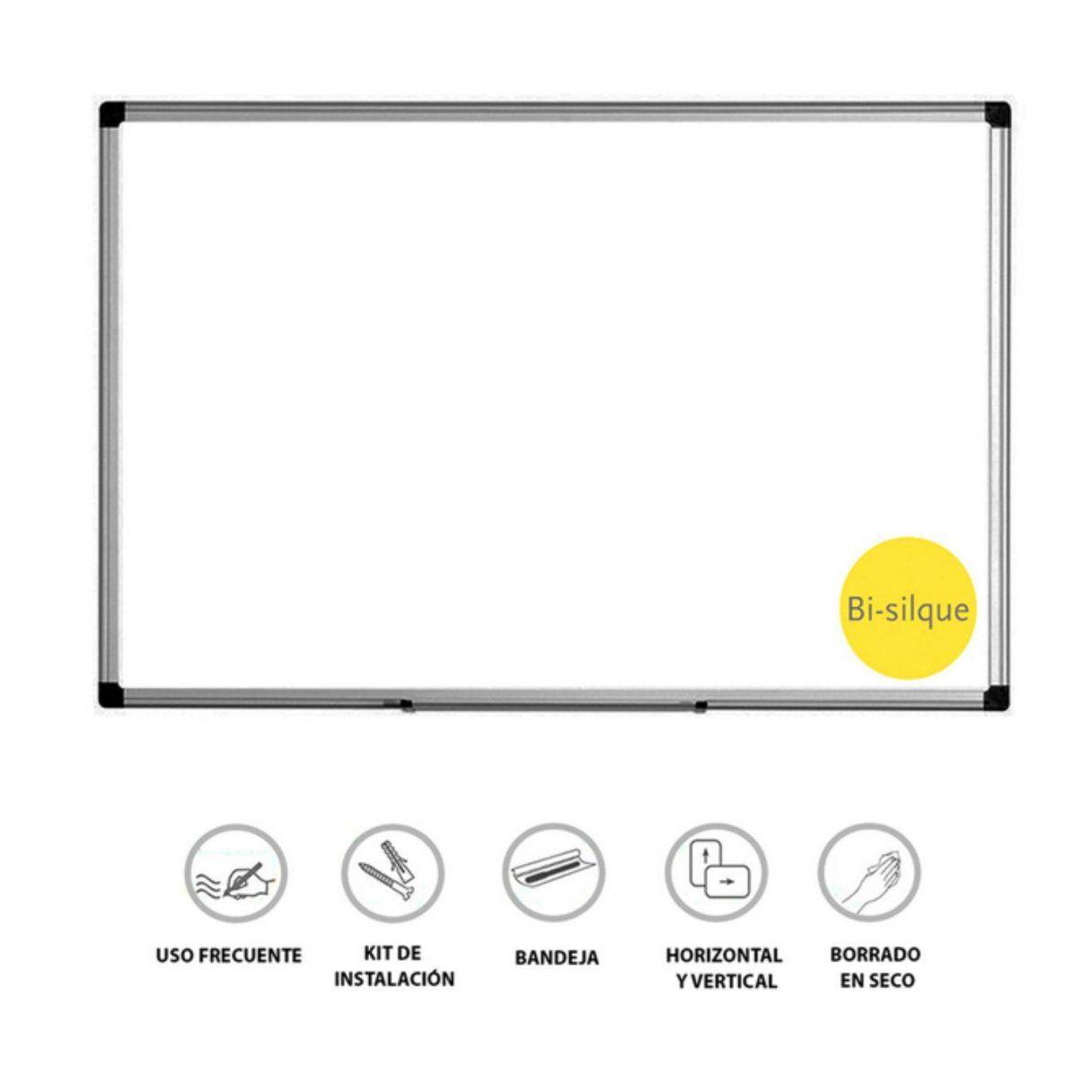 Pizarra doble cara Bisilque 60x45 cm blanca-2