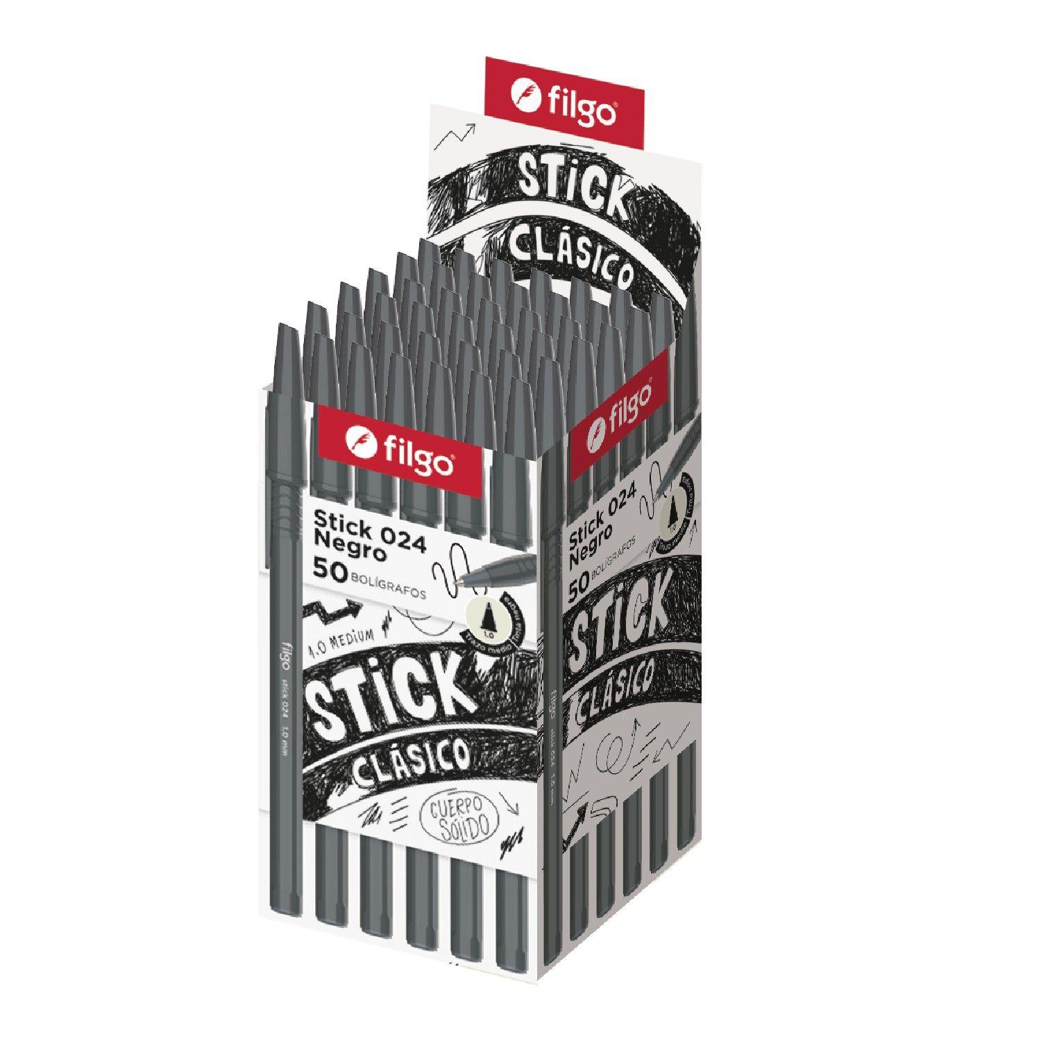 Lápiz pasta Filgo Stick 024 1.0 mm 50 unidades negro-0