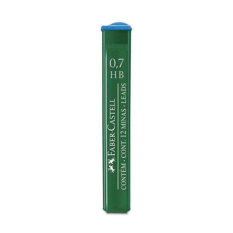 Minas Faber Castell 0.7 mm HB con contenedor de 12 unidades-0