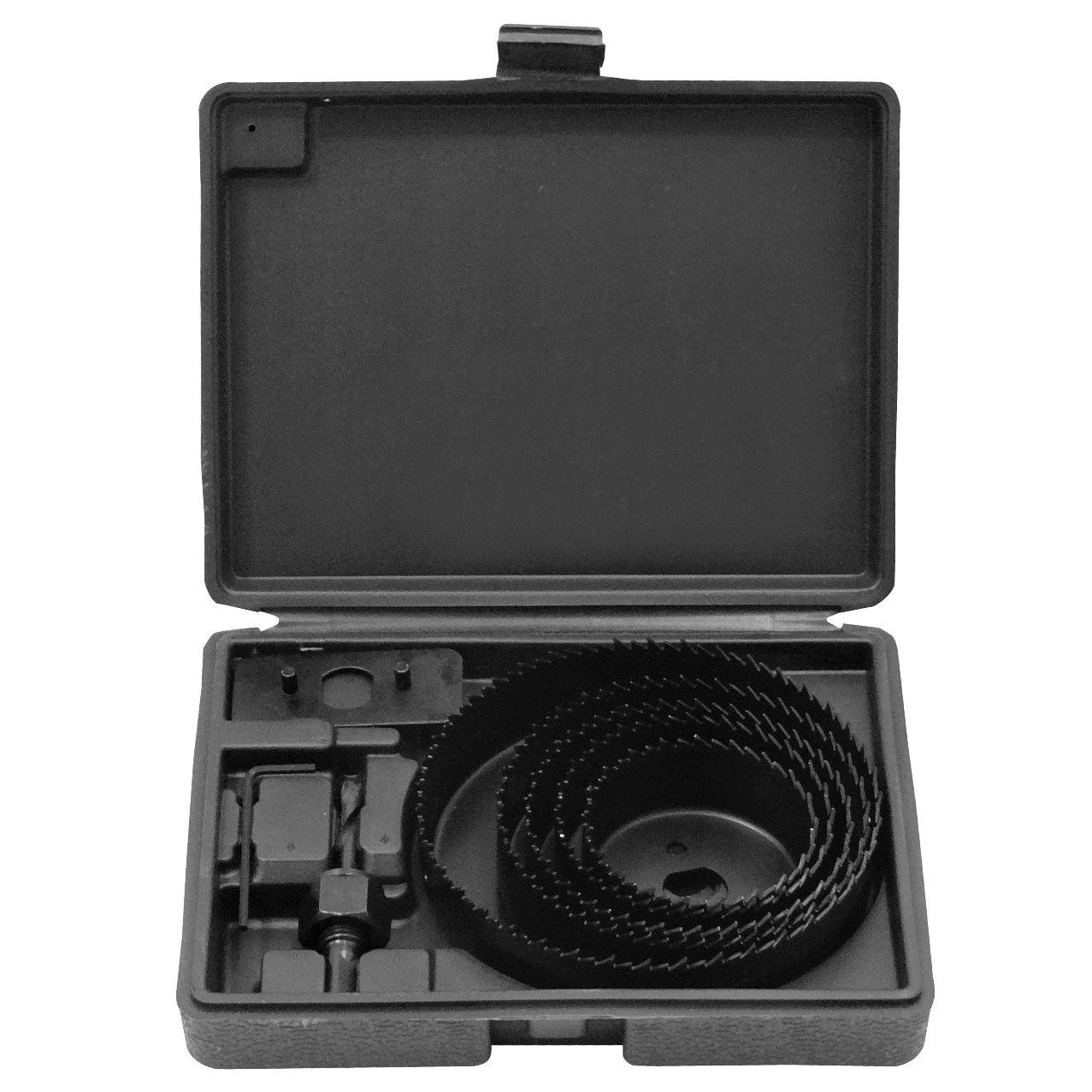 Juego de sierras copas 64-76-89-102-127 mm con mandril de 3/8" 5 unidades-2