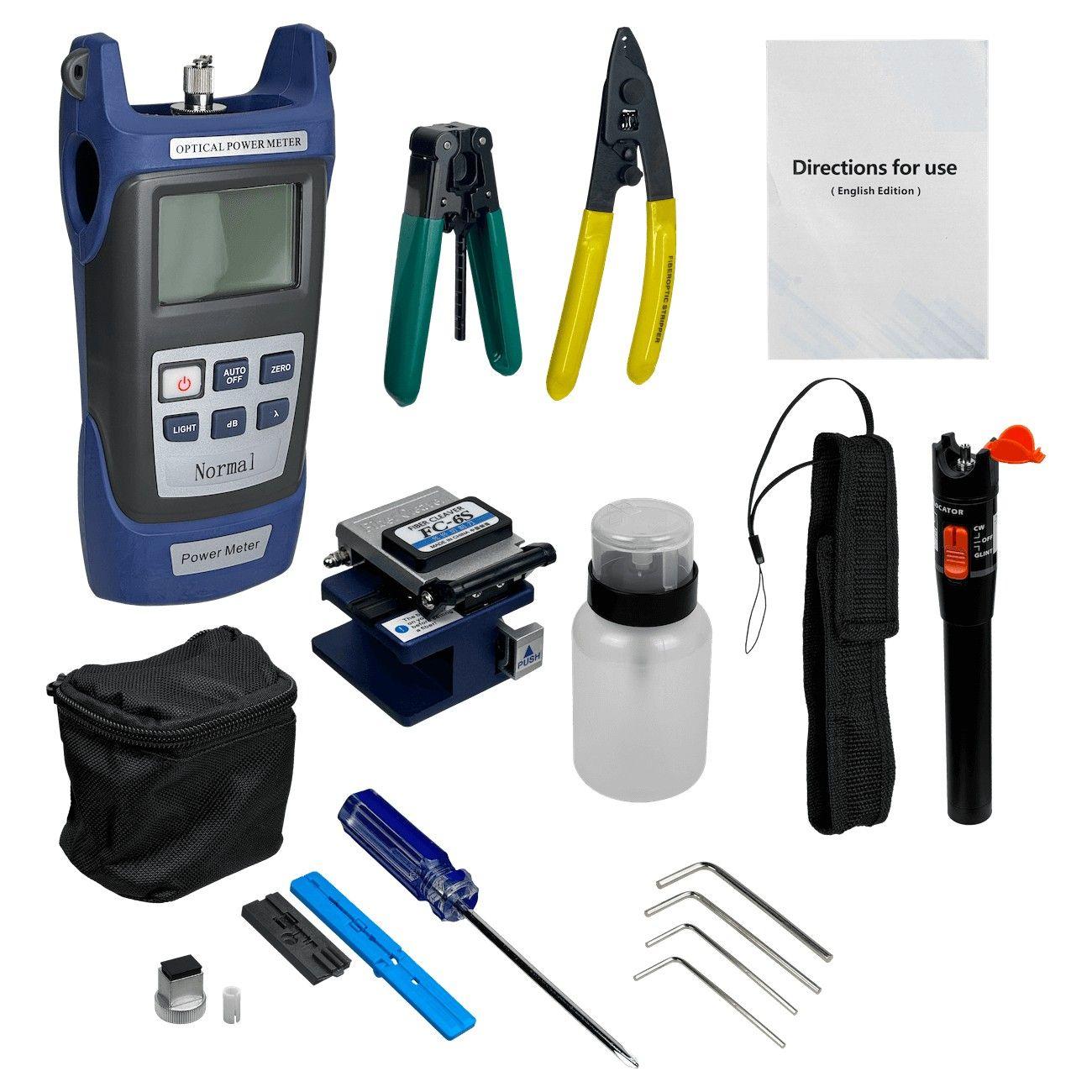 Kit de herramientas Fibra Medoptic cortador y pela fibra con detector y bolso-0