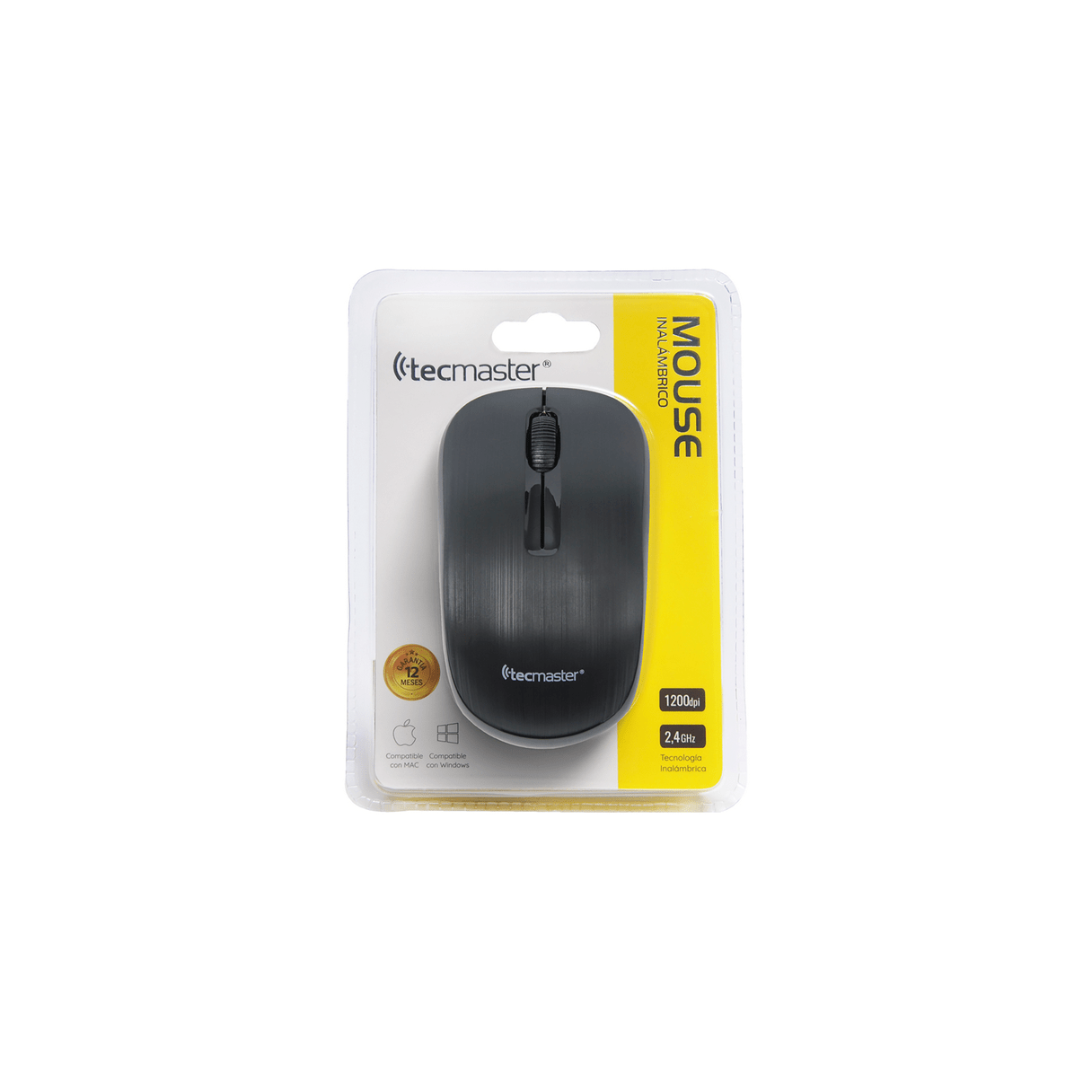 Mouse inalámbrico Tecmaster USB con pila AA negro-2