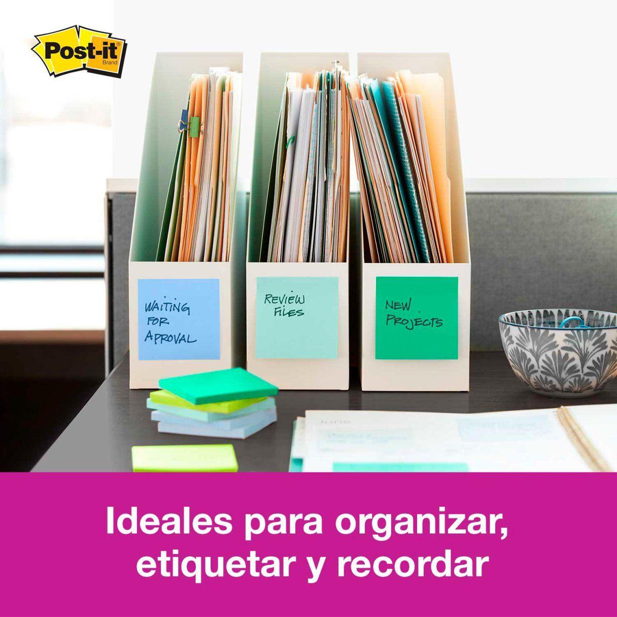Notas adhesivas 3M Post-It 76x76 mm 270 hojas 3 colores-2