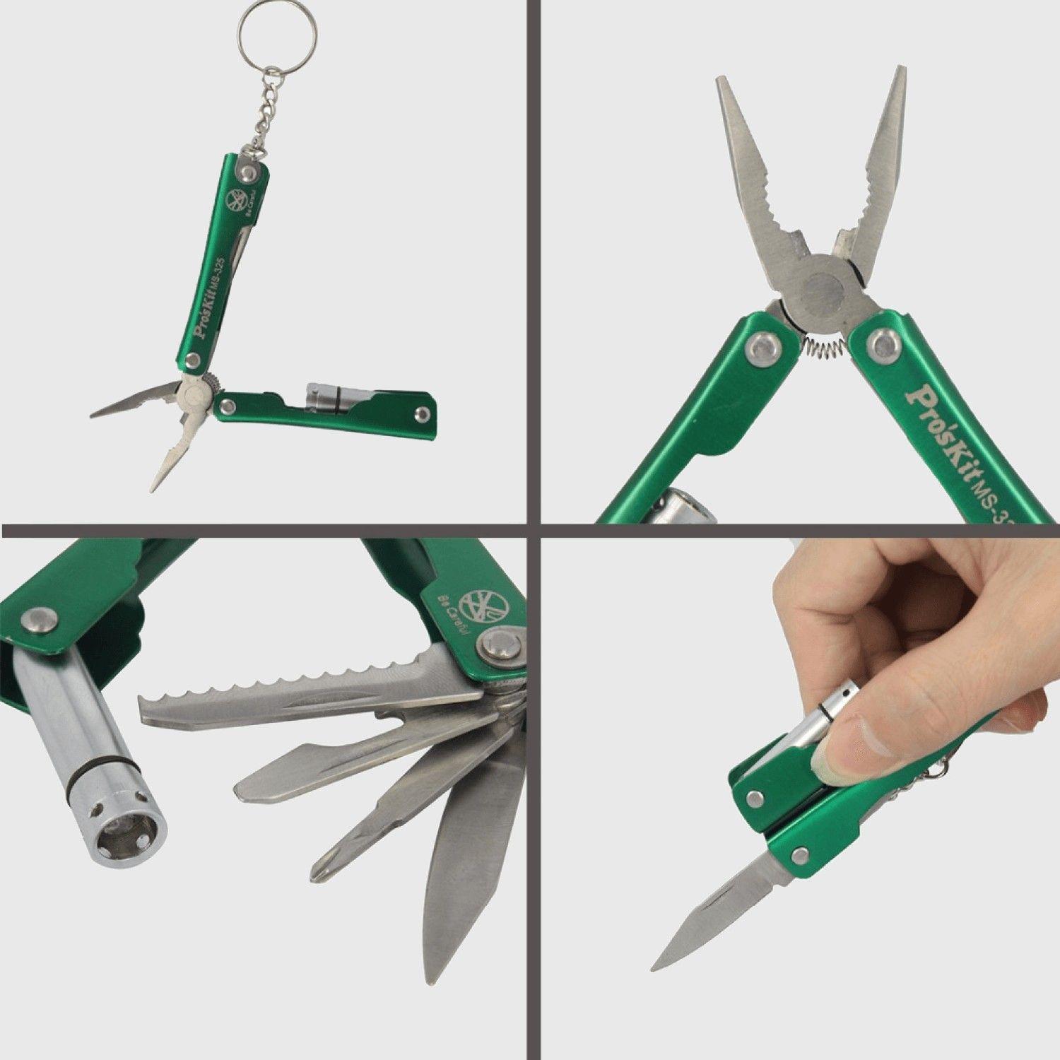 Multiuso de bolsillo Proskit MS-325 con alicate, cortapluma y atornillador-3