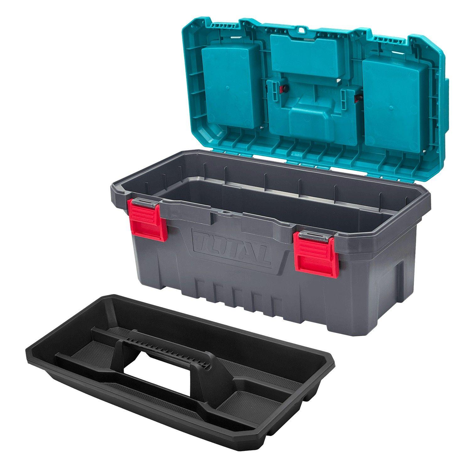 Caja de herramientas Total con bandeja 43x22x20 cm negra-4