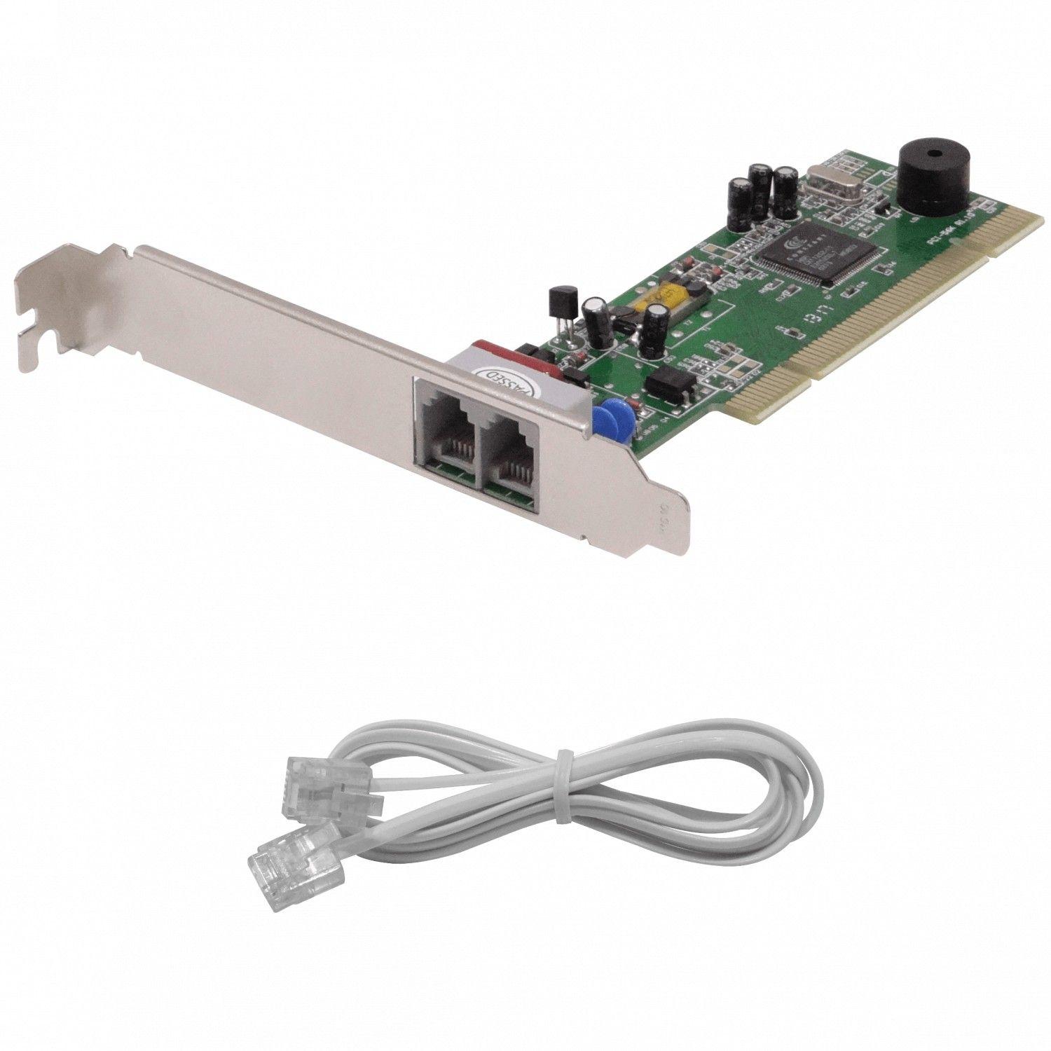 Módem PCI Conexant 56K v9.0 v9.2 V92 con 2 puertos RJ11-4
