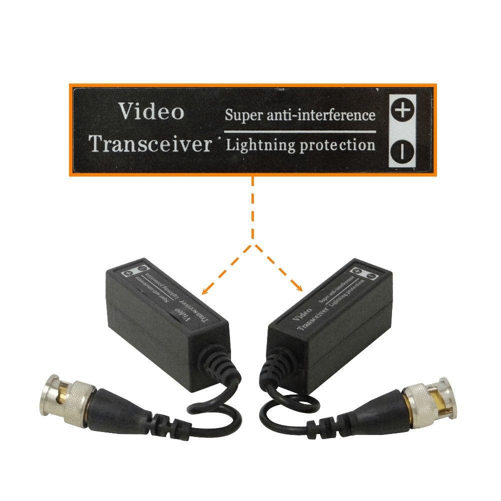 Video balun pasivo punchable 1 par 2 unidades UTP BNC macho-2