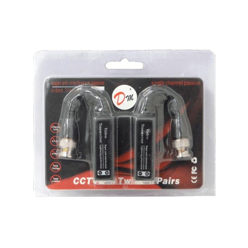 Video balun pasivo punchable 1 par 2 unidades UTP BNC macho-5
