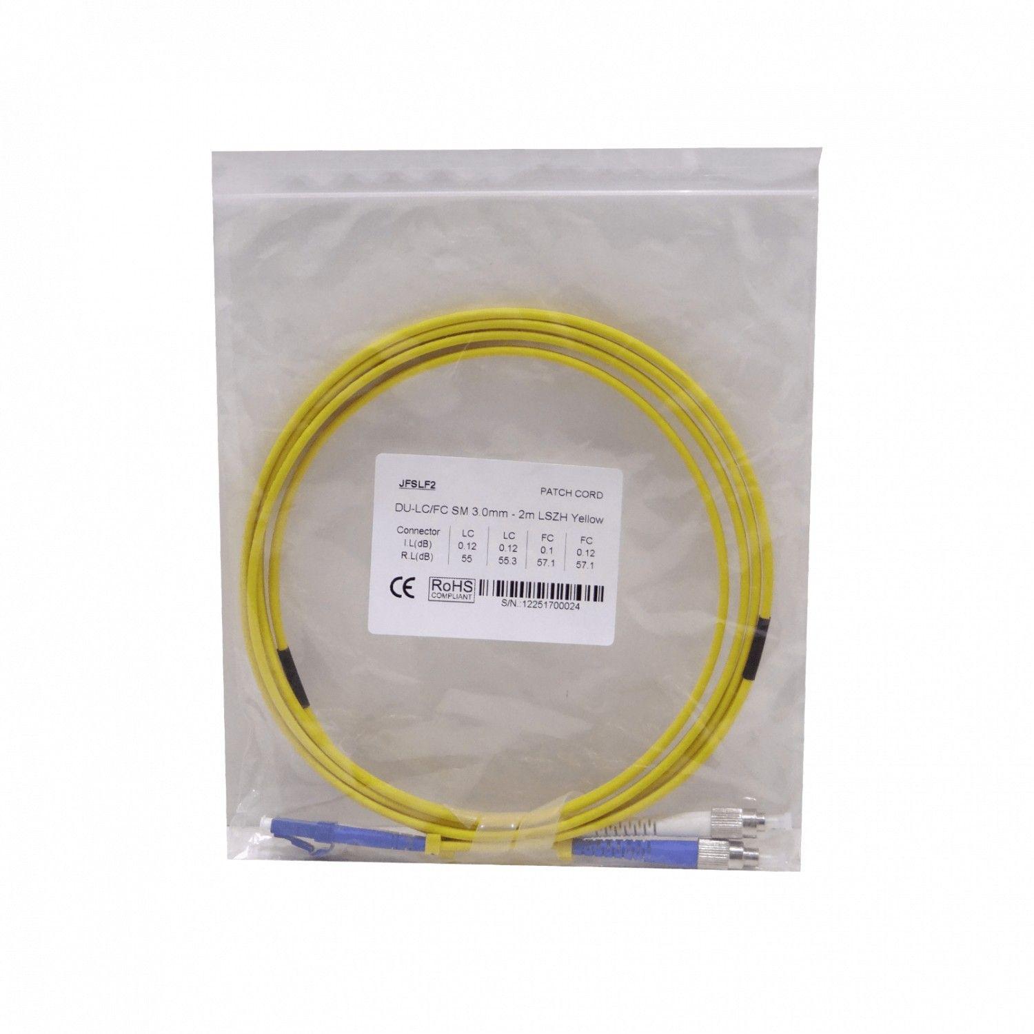 Cable de fibra óptica LC-FC monomodo duplex 2 m 9/125 um LSZH-5