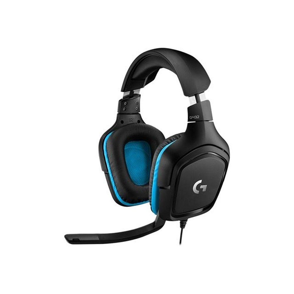 Audífono gamer Logitech G432 con micrófono integrado-0