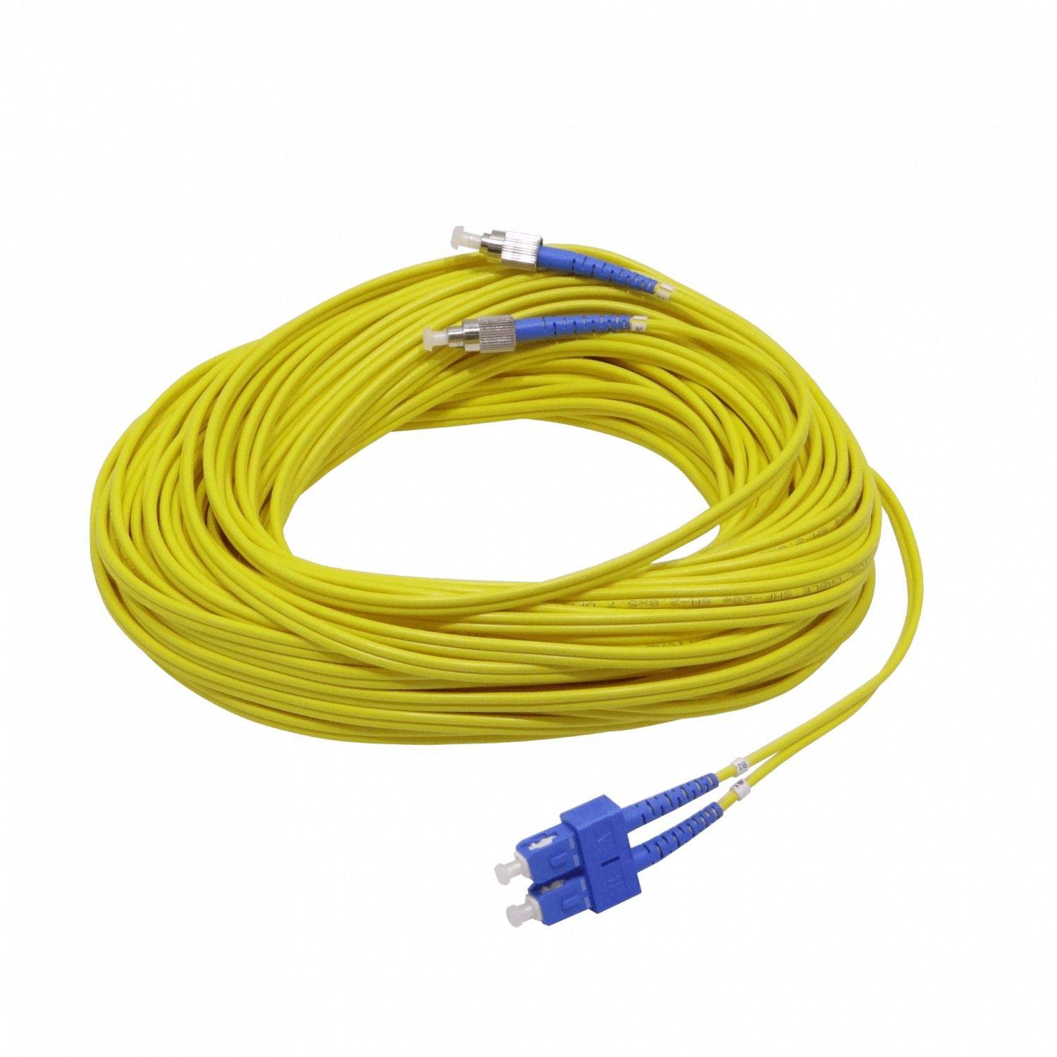 Cable jumper de fibra óptica SC-FC monomodo 25 m 9/125 um 3,0 mm-1